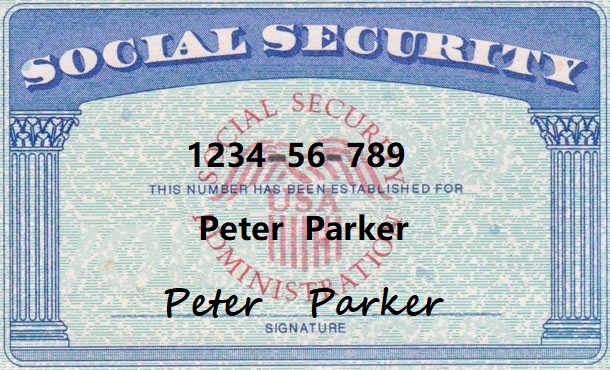 Social Security Number Card